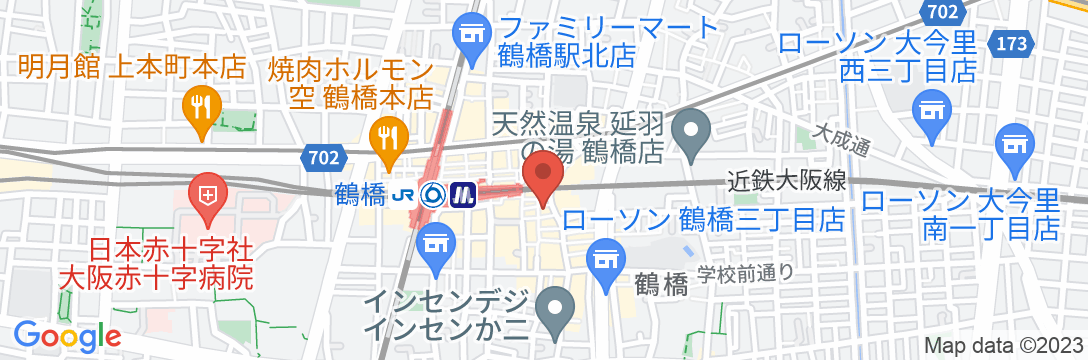 鶴橋ゲストハウス/民泊【Vacation STAY提供】の地図