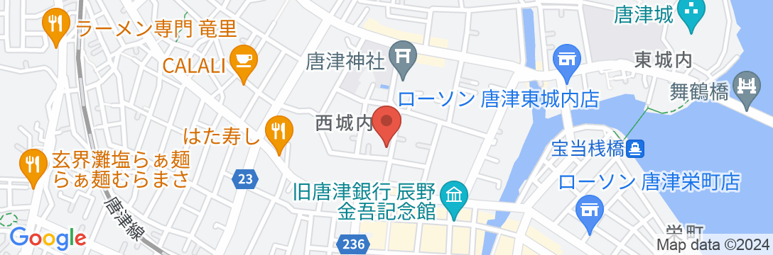 割烹旅館 長崎荘の地図