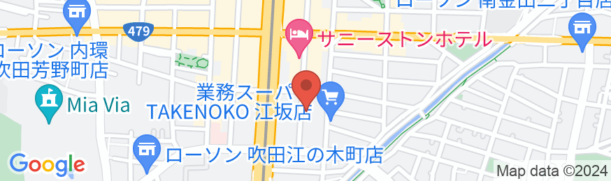 スーパーホテル御堂筋線・江坂の地図