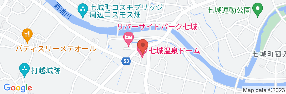 七城温泉ドームの地図