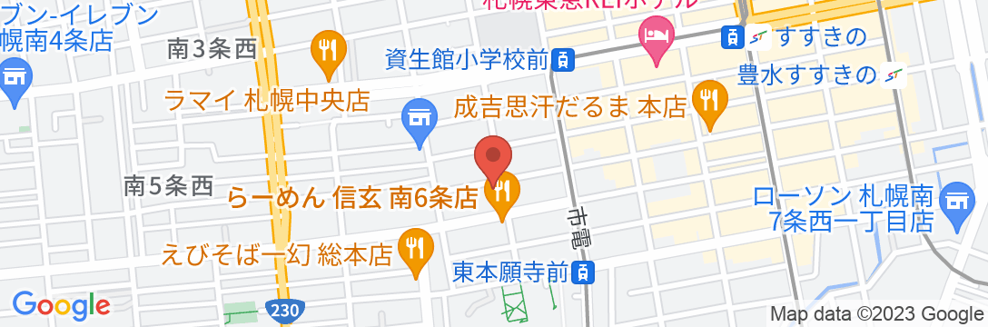 ザ ベイス 札幌すすきの(THE BASE SAPPORO SUSUKINO)の地図