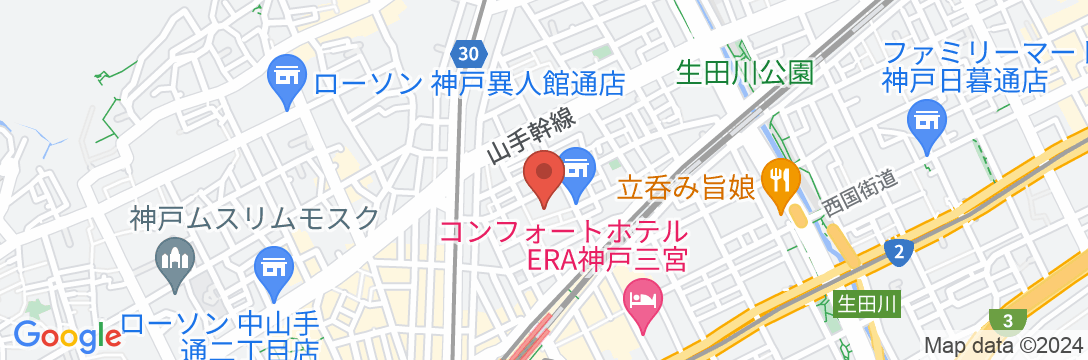 ゲストハウス神戸三宮の地図
