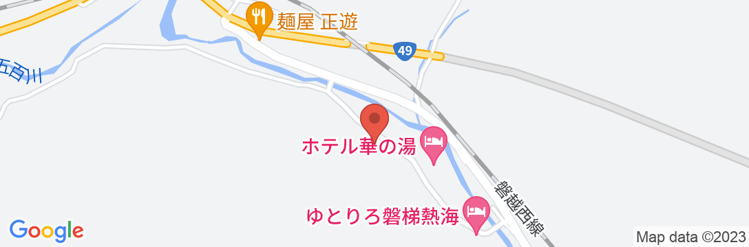 磐梯熱海温泉 五の香を感じる宿 浅香荘の地図