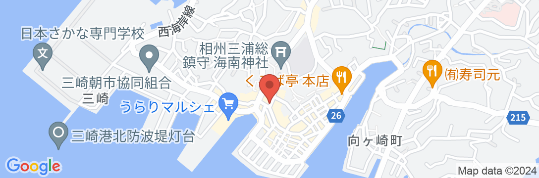 三浦半島の旅宿 三崎宿の地図