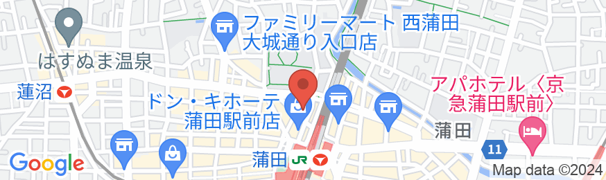 ホテルアマネク蒲田駅前～大浴場「四季の湯」～の地図