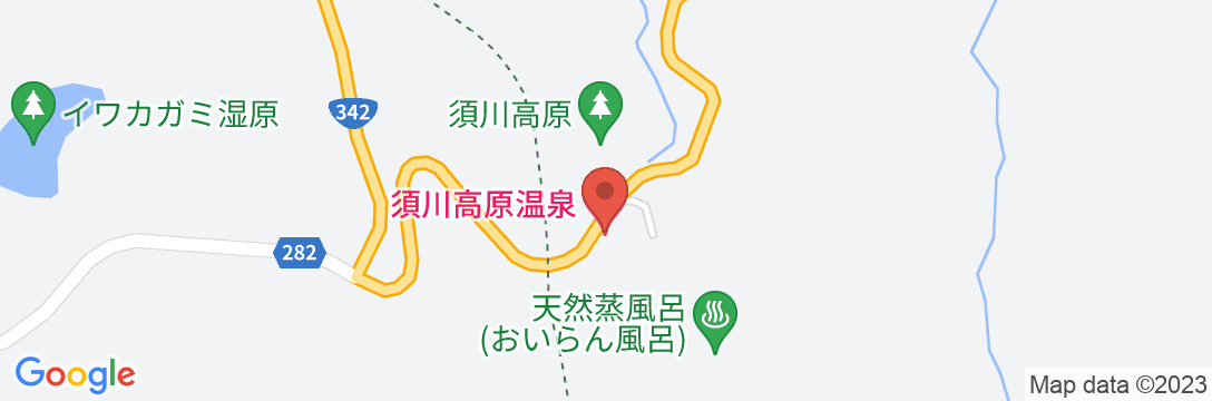 須川高原温泉の地図