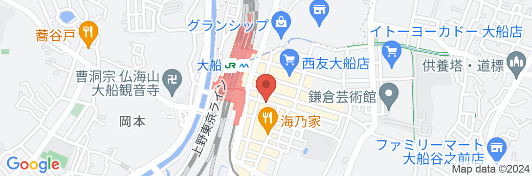 相鉄フレッサイン鎌倉大船駅東口の地図