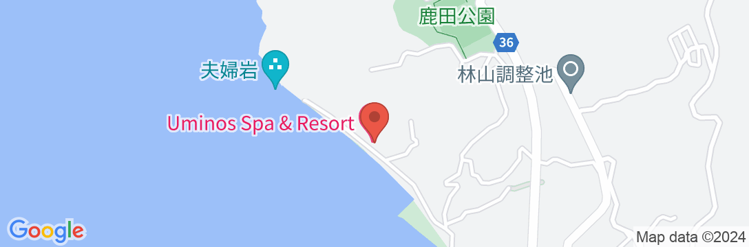 Uminos Spa & Resortの地図