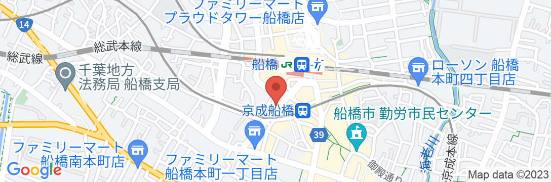 レオ癒カプセルホテル 船橋店の地図