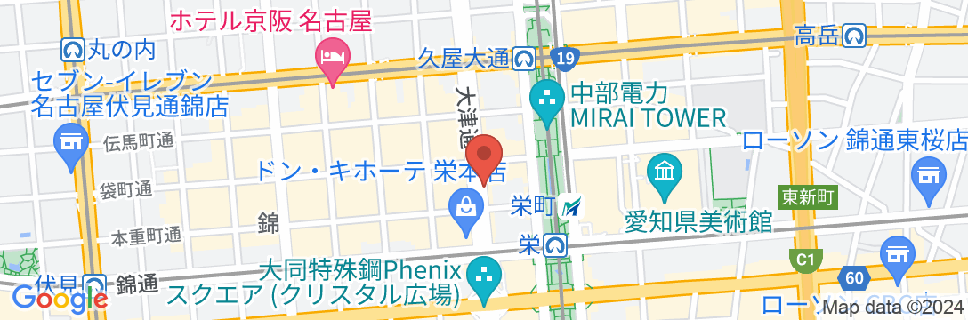 アパホテル〈名古屋栄駅前〉EXCELLENTの地図