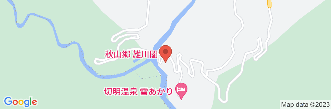 秋山郷 雄川閣の地図