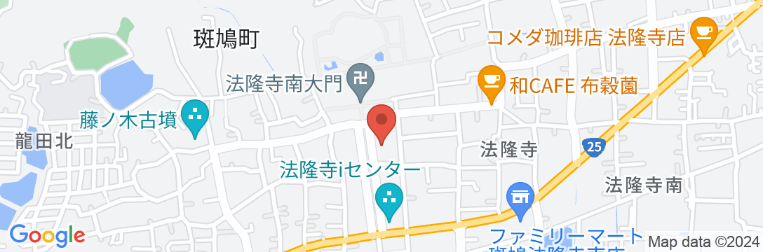 門前宿 和空法隆寺の地図