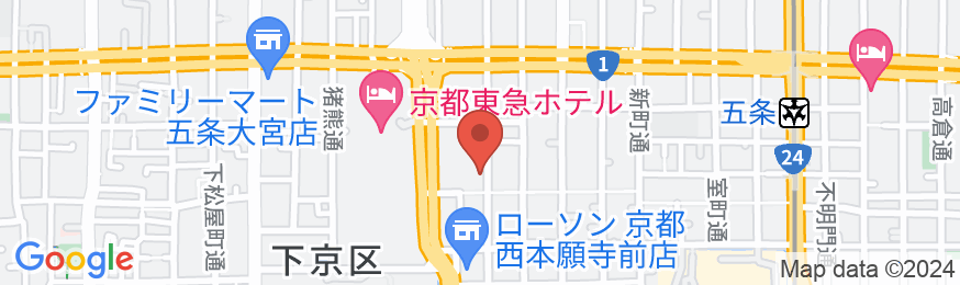 オリエンタルホテル京都 六条の地図