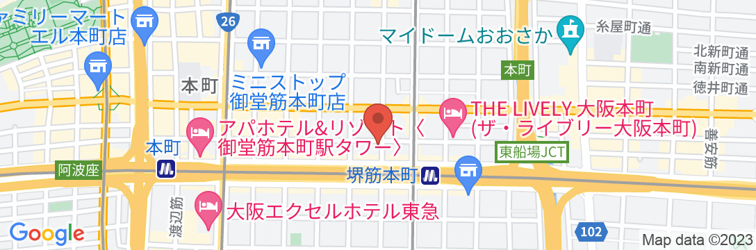 コートヤード・バイ・マリオット大阪本町の地図