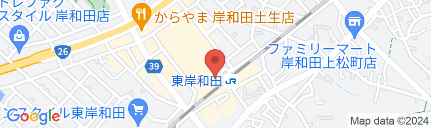 ホテルルートイン大阪岸和田ー東岸和田駅前/関西空港ーの地図