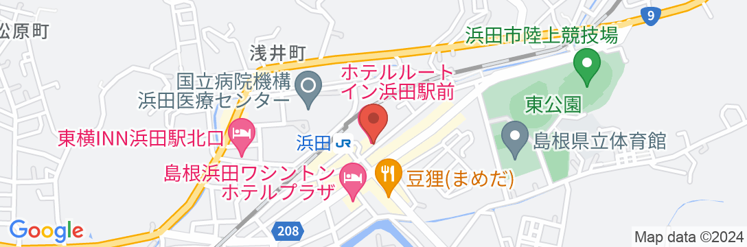 ホテルルートイン浜田駅前の地図