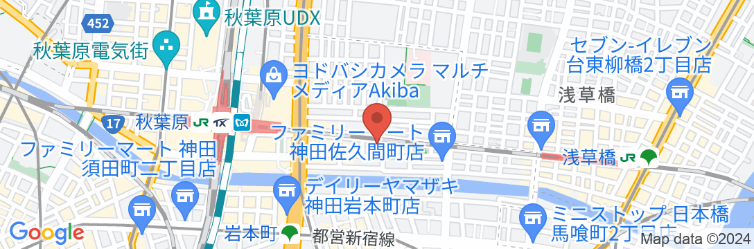 楽途ホテル秋葉原駅前店の地図