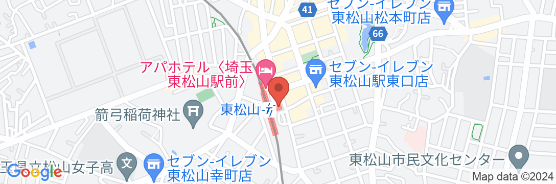 アパホテル〈埼玉東松山駅前〉の地図