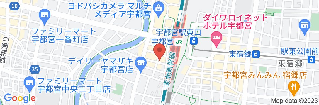 スマイルホテル宇都宮西口駅前の地図