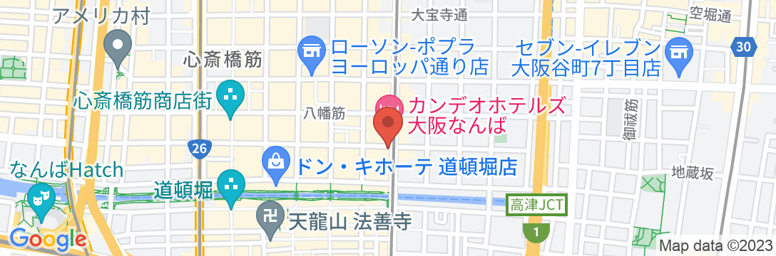 ホテルビスタ大阪[なんば]の地図