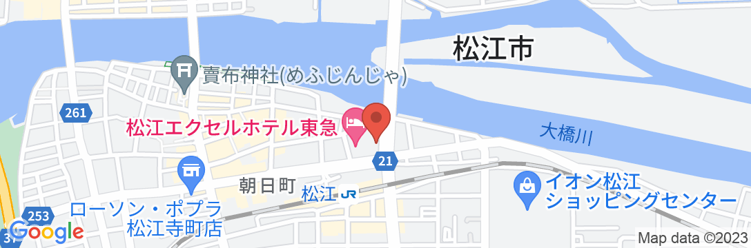 松江アーバンホテルキュービックルームの地図