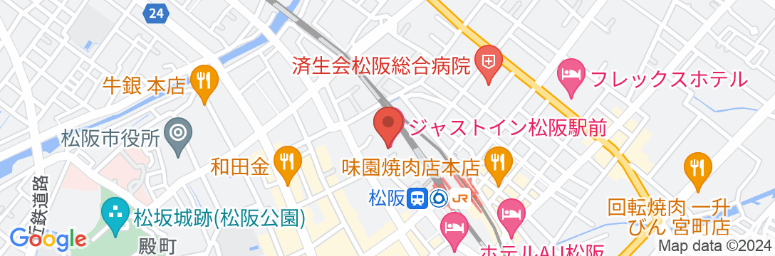 ジャストイン松阪駅前の地図