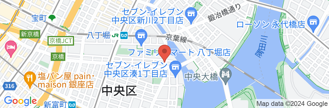 東京櫻子Hatchoboriの地図