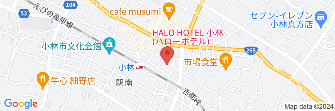 HALO HOTEL 小林の地図