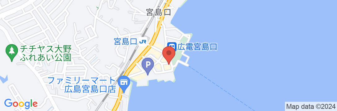 宮島コーラルホテルの地図