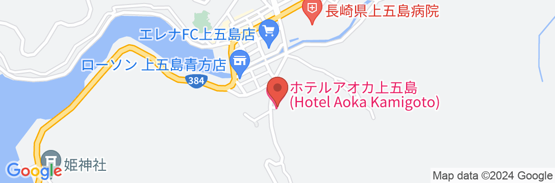 ホテルアオカ上五島(HOTEL AOKA KAMIGOTO)<五島・中通島>の地図