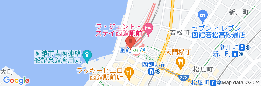 JRイン函館の地図