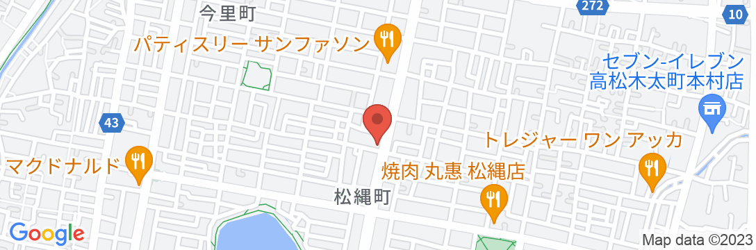 Alphabed 高松レインボー通りの地図