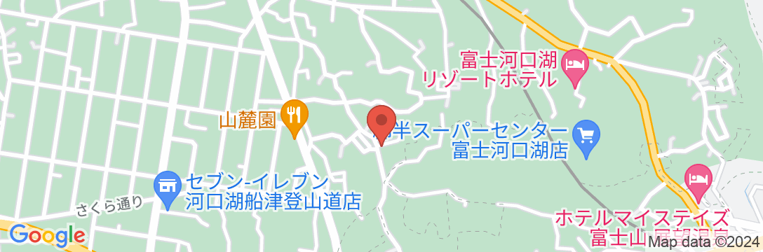 Villa Hanasaku 富士河口湖 Aの地図