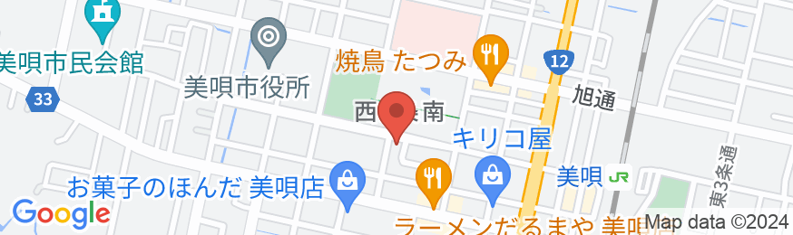 美唄ホテル スエヒロ<北海道美唄市>の地図