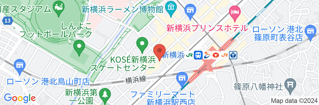 ベストウェスタンホテルフィーノ新横浜の地図