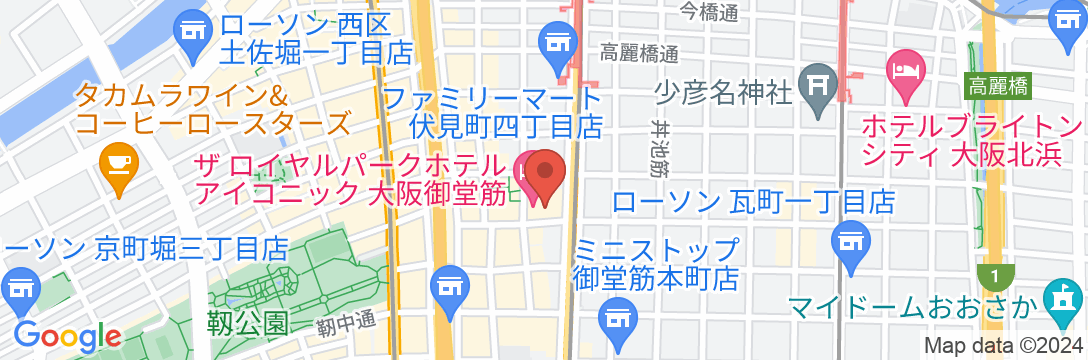 ザ ロイヤルパークホテル アイコニック 大阪御堂筋の地図