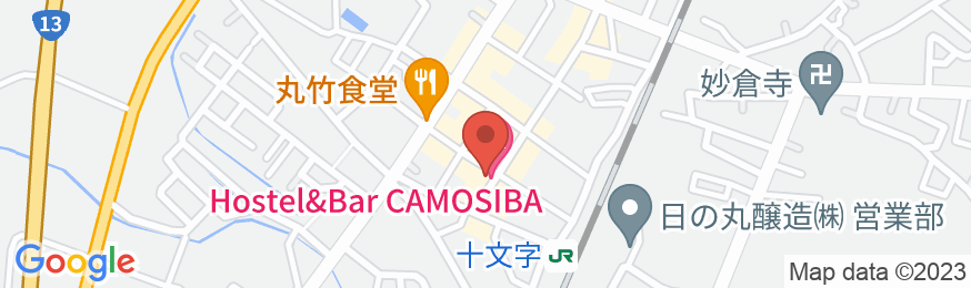 Hostel&Bar CAMOSIBAの地図