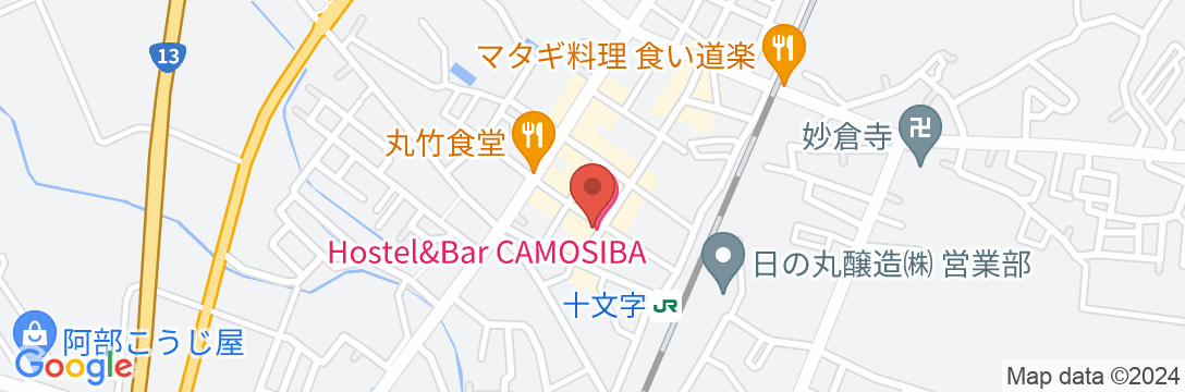 Hostel&Bar CAMOSIBAの地図