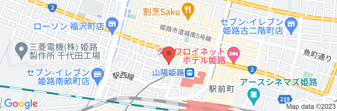東横INN姫路駅新幹線北口の地図