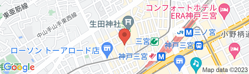 アパホテル〈神戸三宮駅前〉(全室禁煙)の地図
