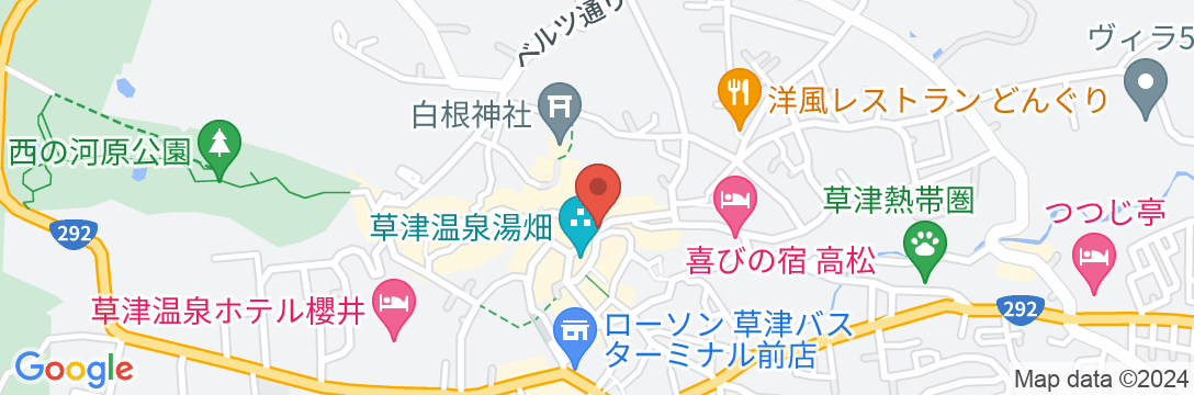 草津温泉 薬師の湯 湯元館の地図