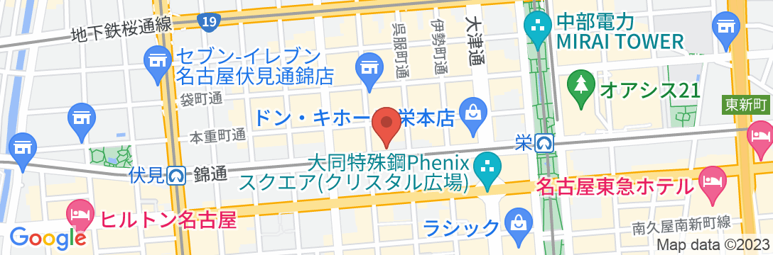 安心お宿 名古屋栄店の地図