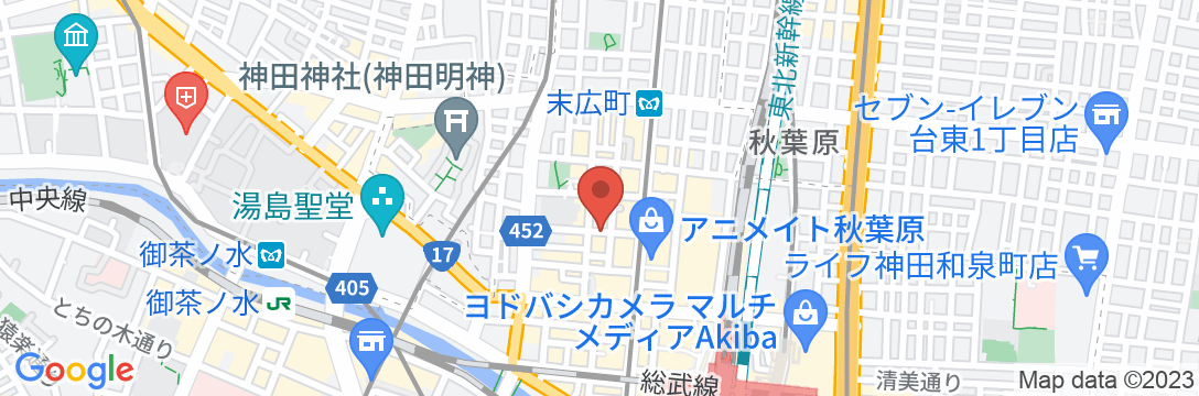 NOHGA HOTEL AKIHABARA TOKYO(ノーガホテル 秋葉原 東京)の地図