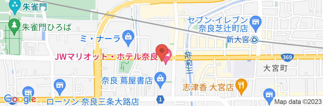 JWマリオット・ホテル奈良の地図