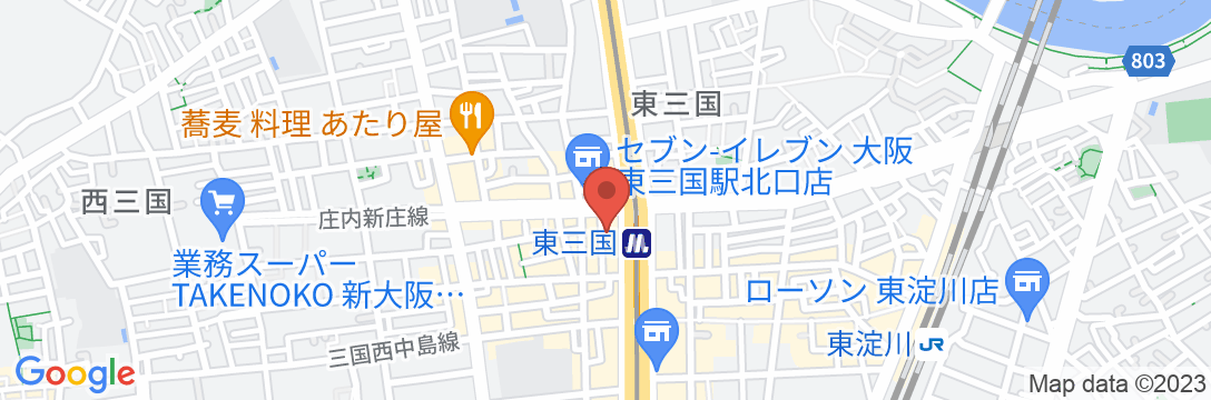 カプセルホテルJ・garden新大阪の地図