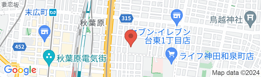 ザ・ツーリストホテル&カフェ秋葉原の地図