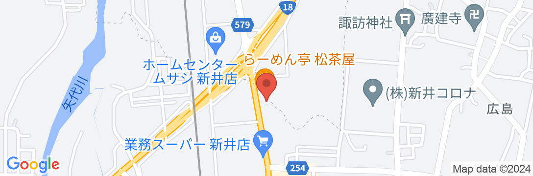 ホテルサットイン新井の地図
