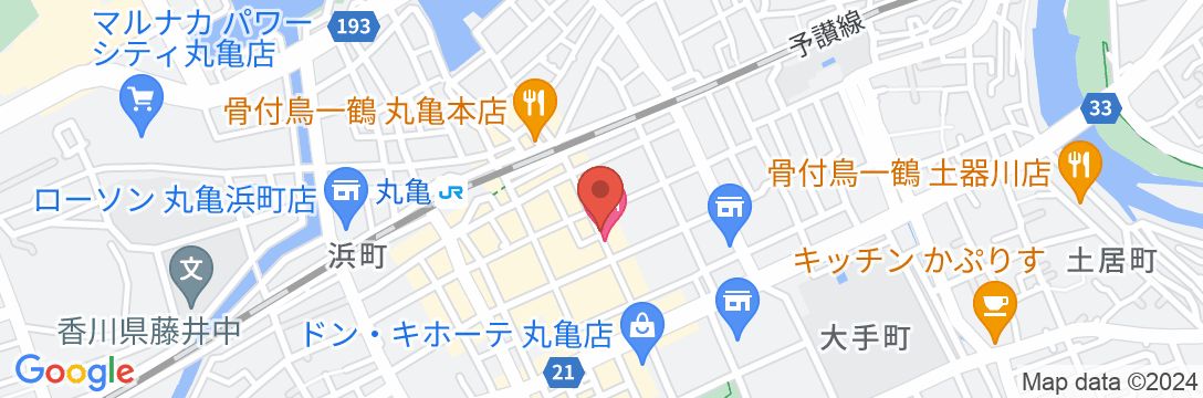 スーパーホテル丸亀駅前 天然温泉「京極の湯」の地図