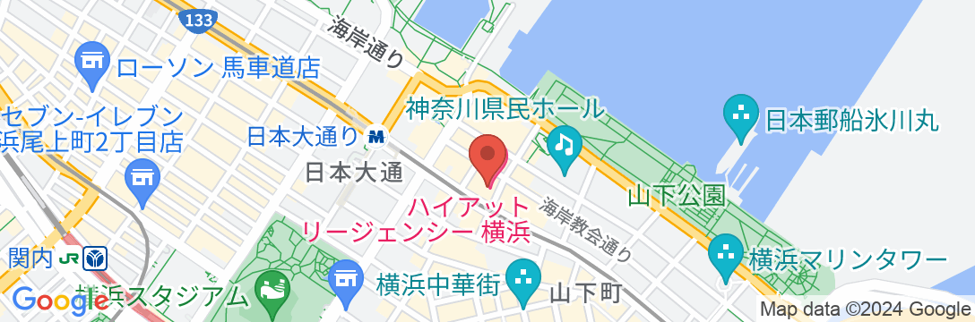 ハイアットリージェンシー横浜の地図