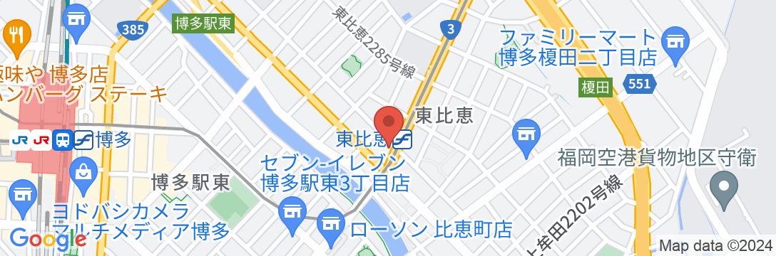 アパホテル〈博多東比恵駅前〉(全室禁煙)の地図